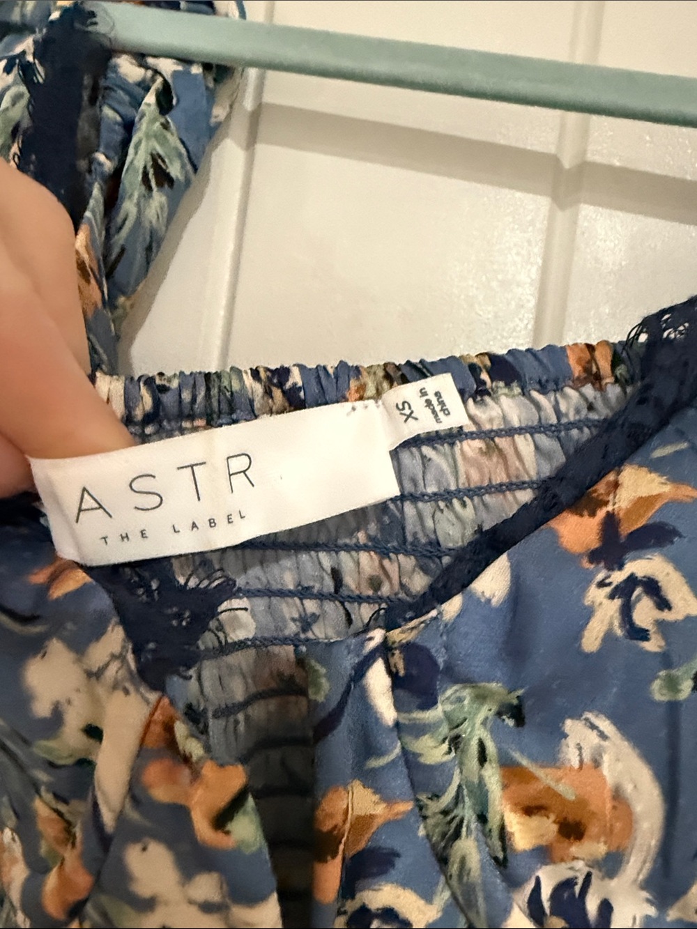 ASTR The Label Sylvie Puff Sleeve Blue Floral Maxi Dress - Picture 3 of 8